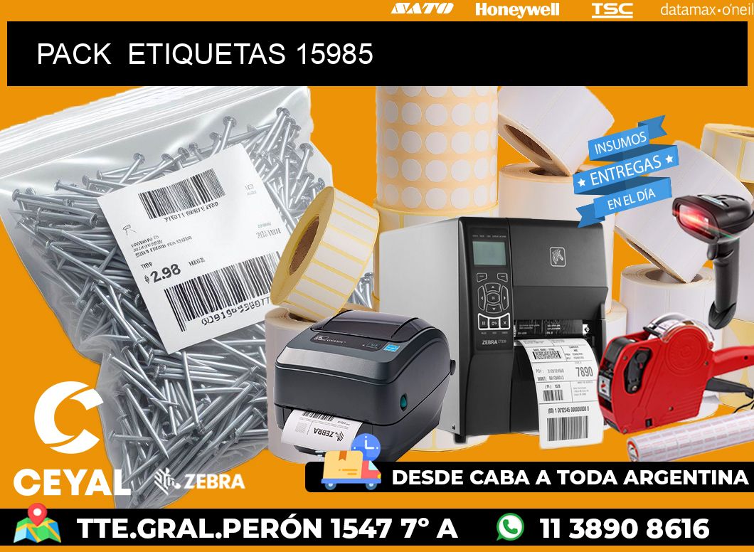 PACK  ETIQUETAS 15985
