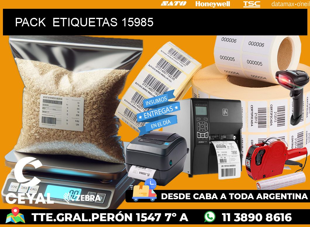PACK  ETIQUETAS 15985