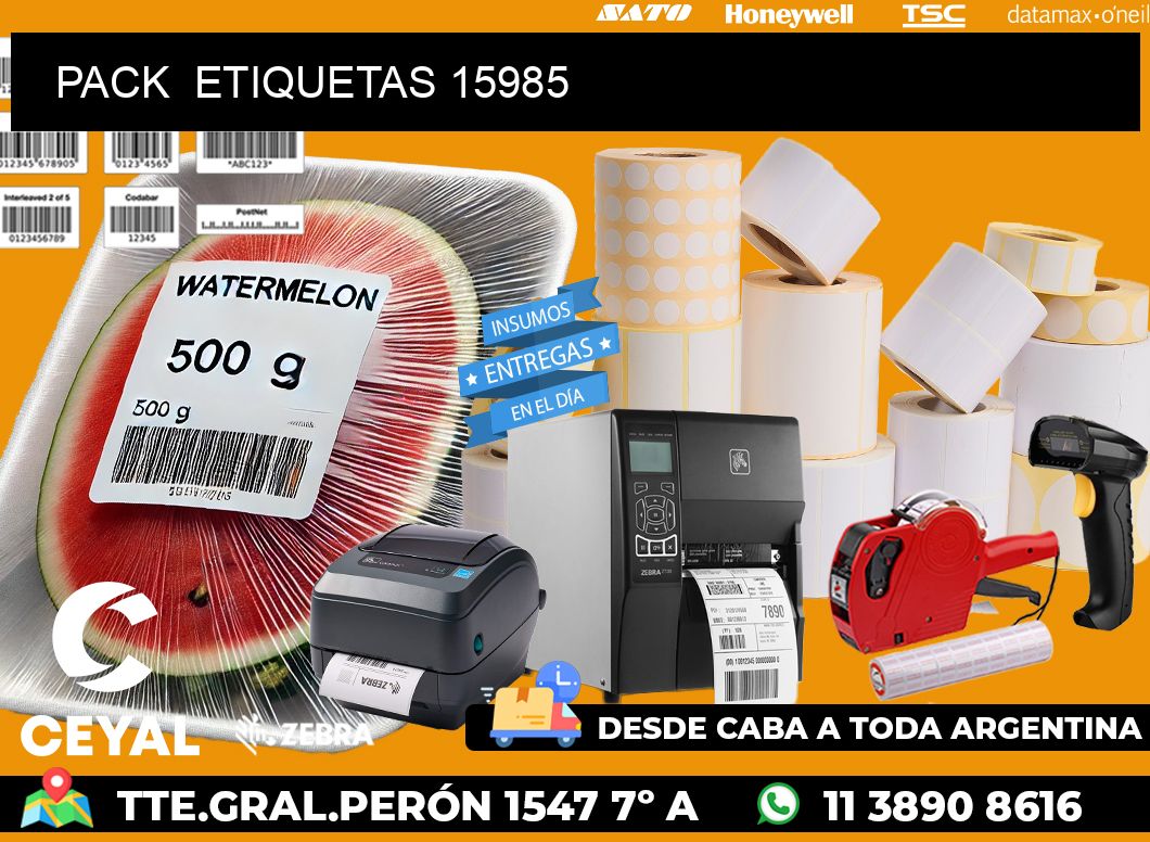 PACK  ETIQUETAS 15985