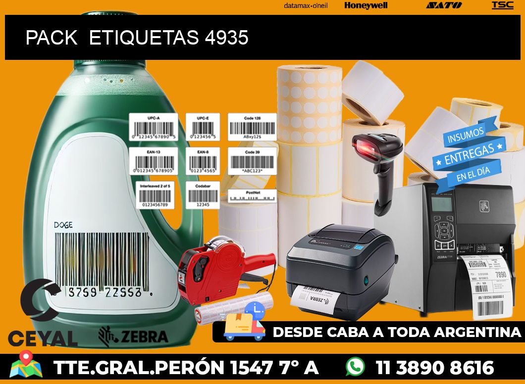 PACK  ETIQUETAS 4935