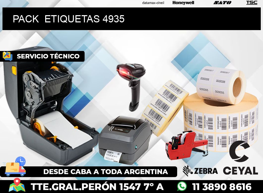 PACK  ETIQUETAS 4935