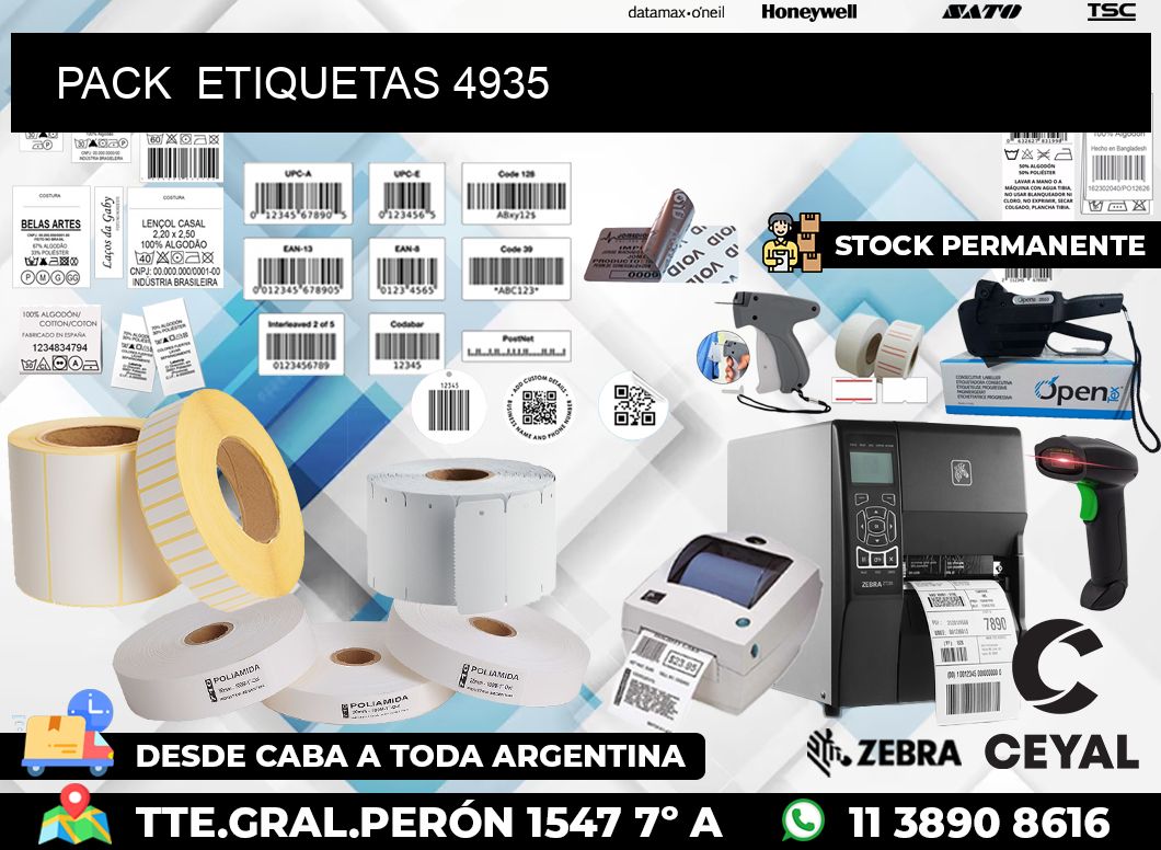PACK  ETIQUETAS 4935