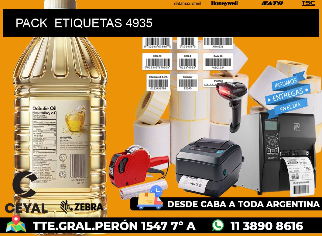 PACK  ETIQUETAS 4935