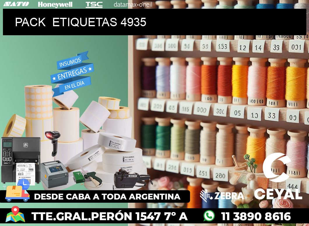 PACK  ETIQUETAS 4935