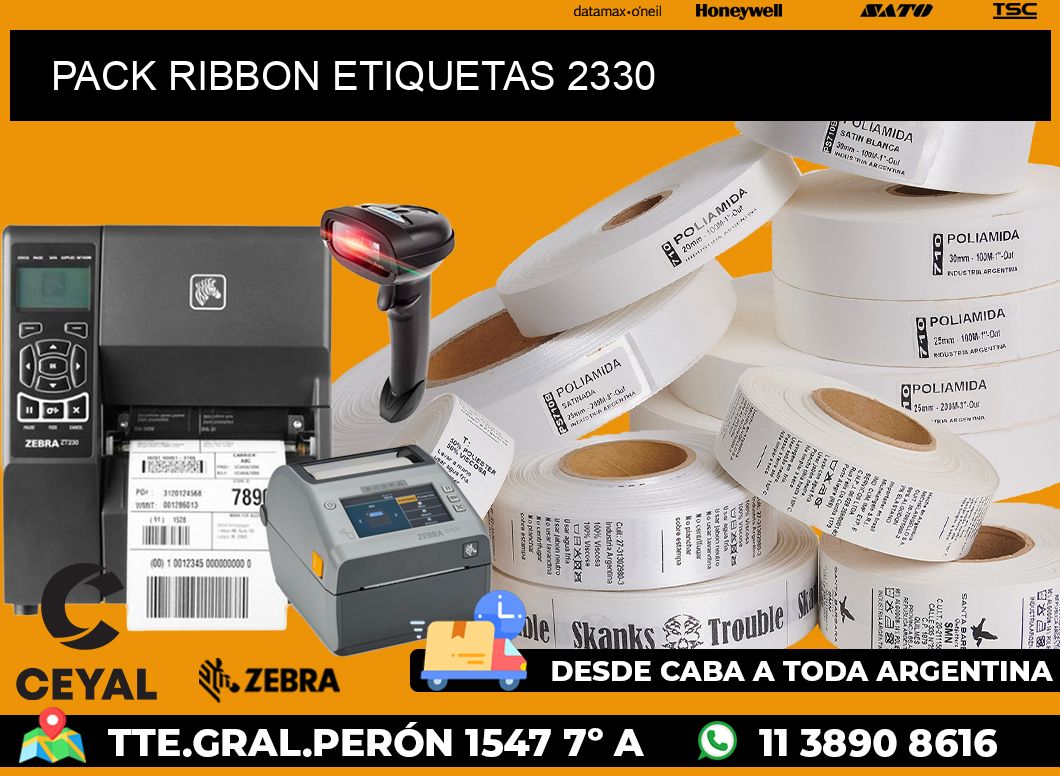 PACK RIBBON ETIQUETAS 2330