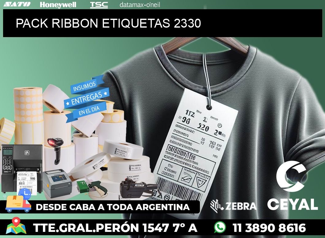 PACK RIBBON ETIQUETAS 2330