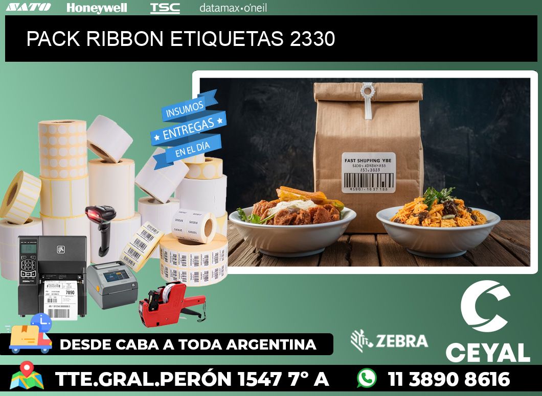 PACK RIBBON ETIQUETAS 2330