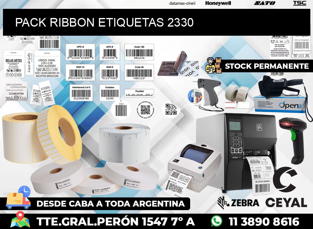 PACK RIBBON ETIQUETAS 2330