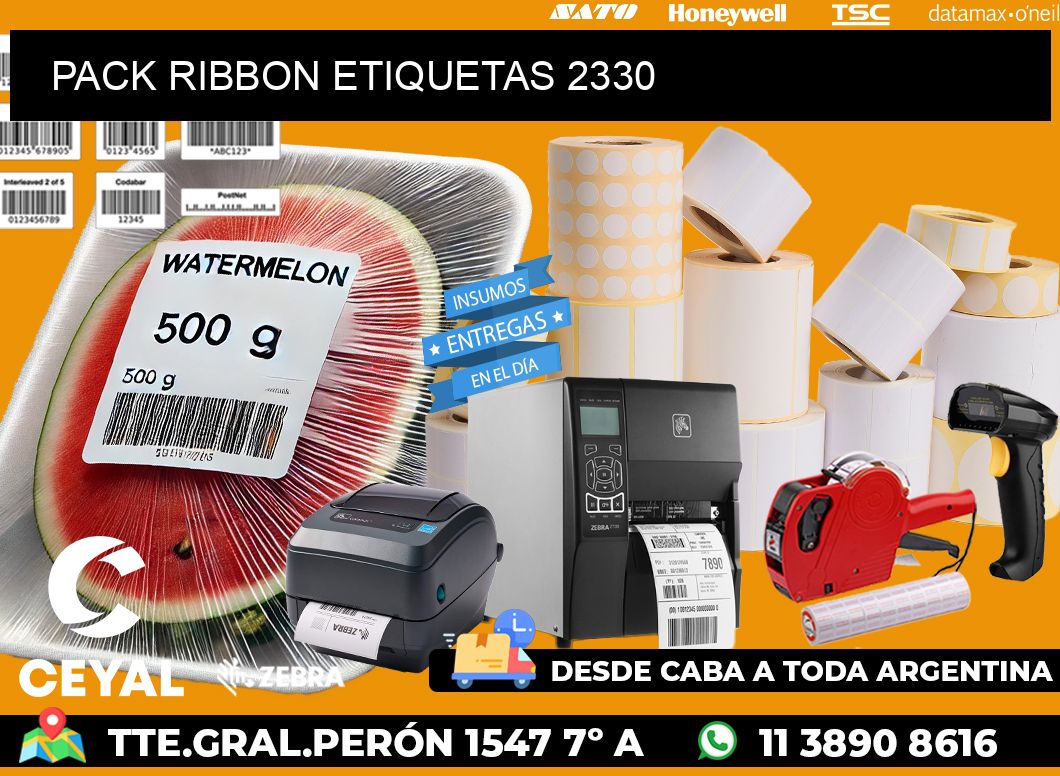 PACK RIBBON ETIQUETAS 2330