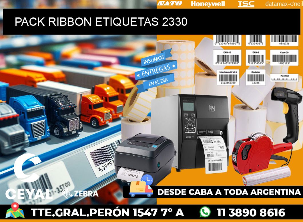 PACK RIBBON ETIQUETAS 2330
