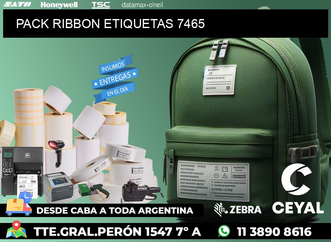 PACK RIBBON ETIQUETAS 7465