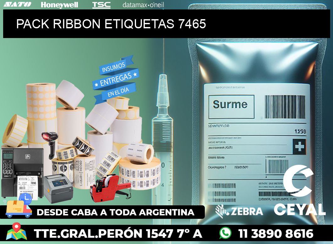 PACK RIBBON ETIQUETAS 7465
