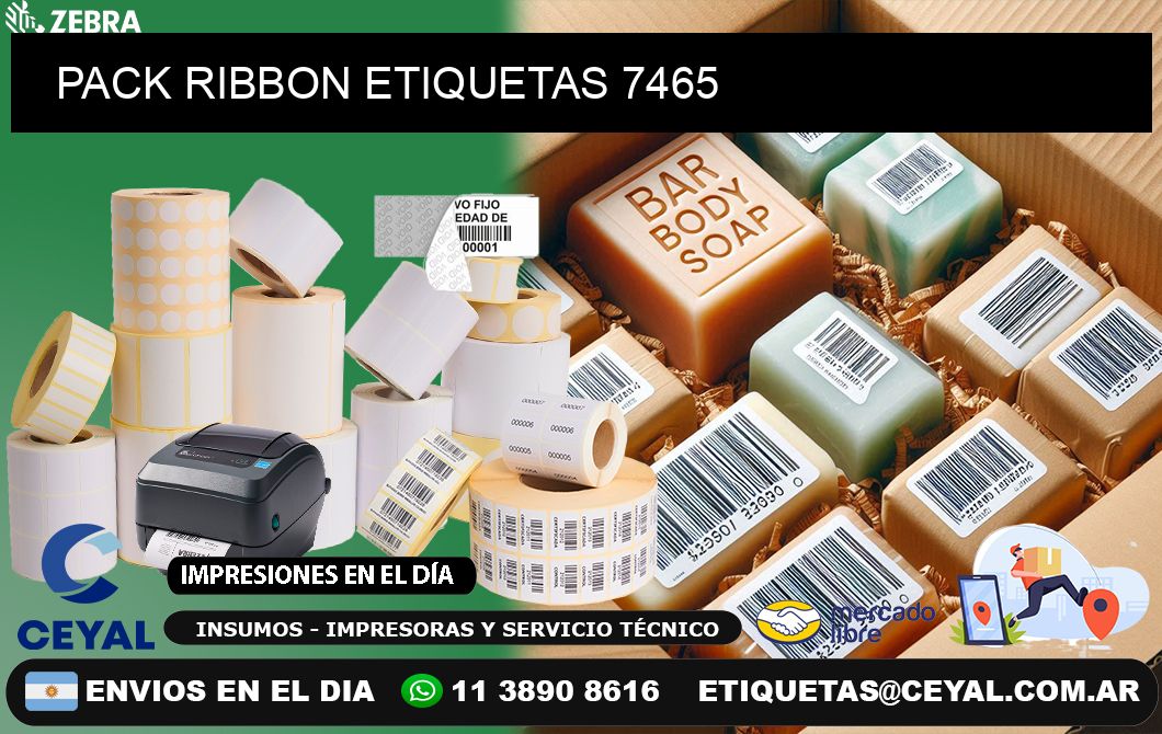 PACK RIBBON ETIQUETAS 7465