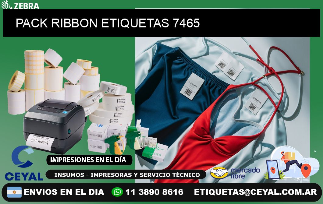 PACK RIBBON ETIQUETAS 7465