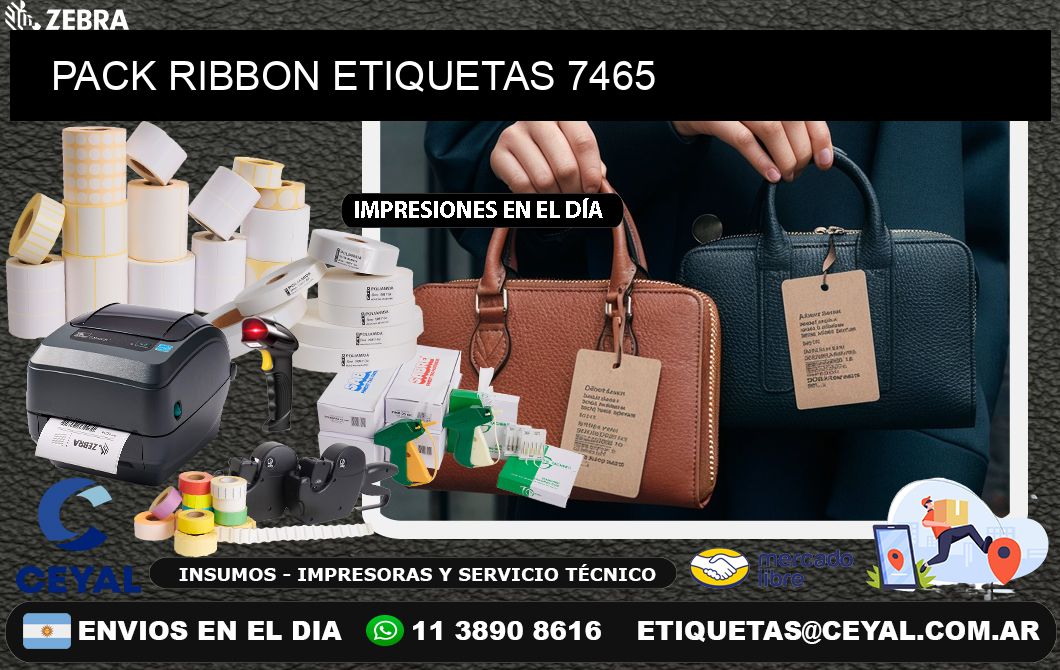PACK RIBBON ETIQUETAS 7465