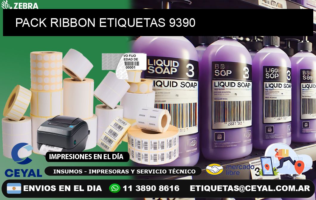 PACK RIBBON ETIQUETAS 9390