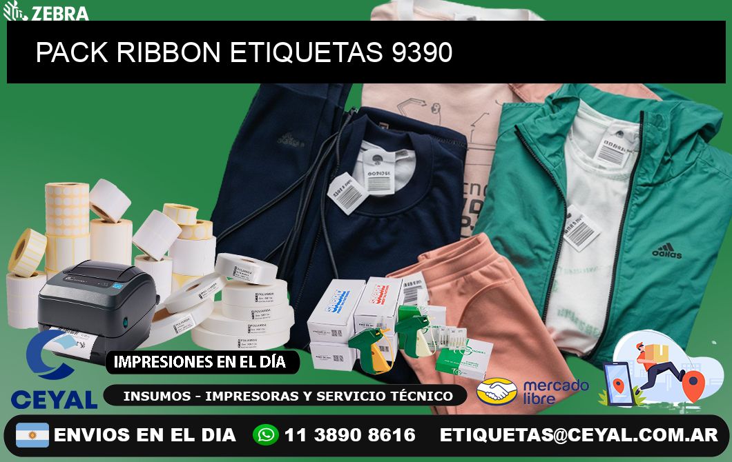 PACK RIBBON ETIQUETAS 9390
