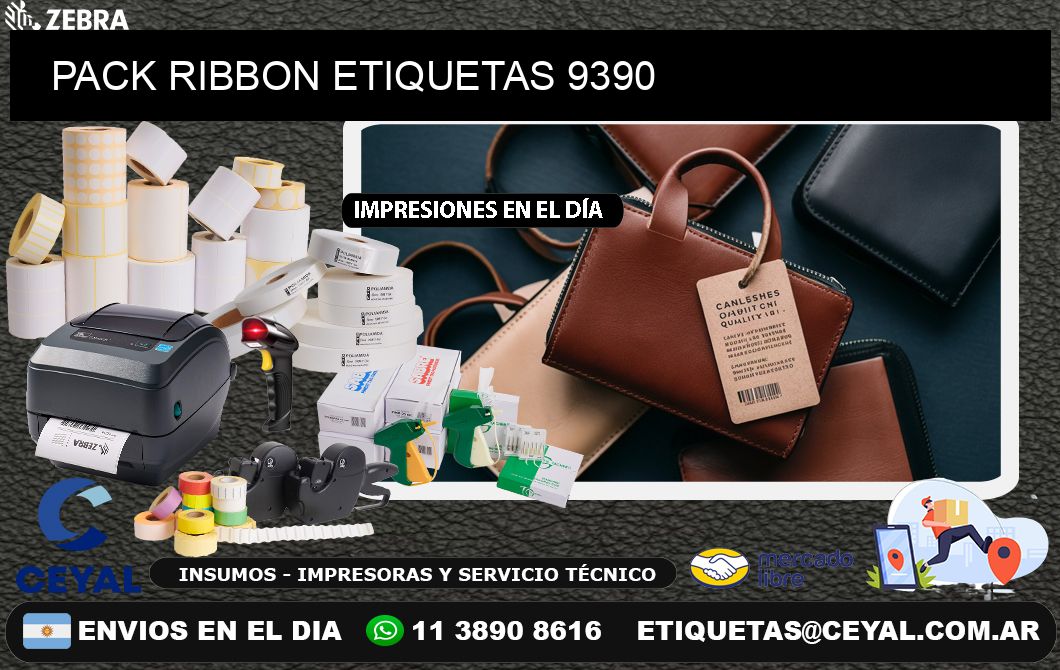 PACK RIBBON ETIQUETAS 9390