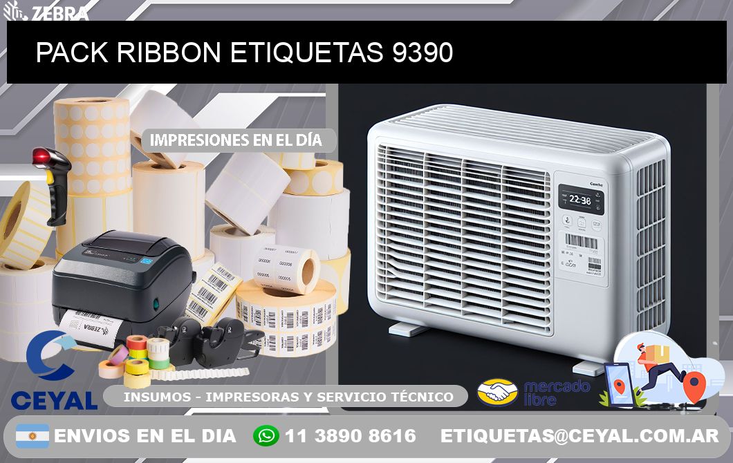 PACK RIBBON ETIQUETAS 9390