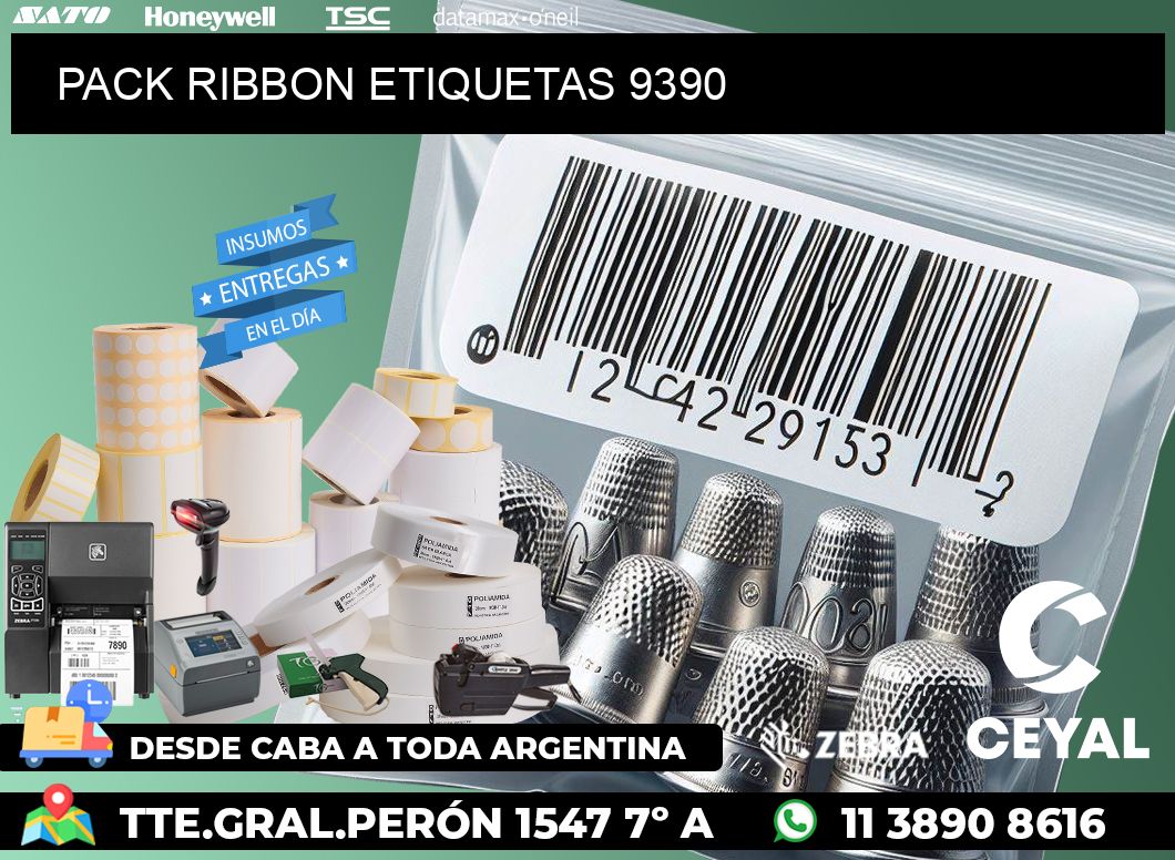 PACK RIBBON ETIQUETAS 9390