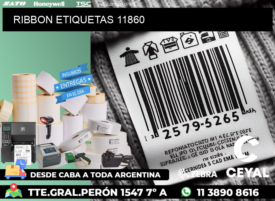 RIBBON ETIQUETAS 11860