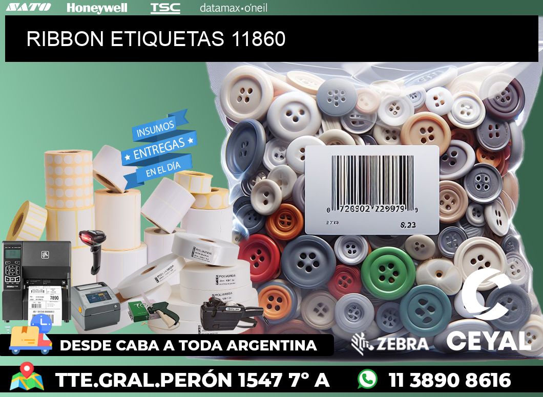 RIBBON ETIQUETAS 11860
