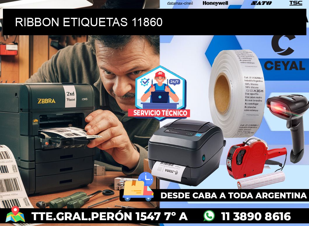 RIBBON ETIQUETAS 11860