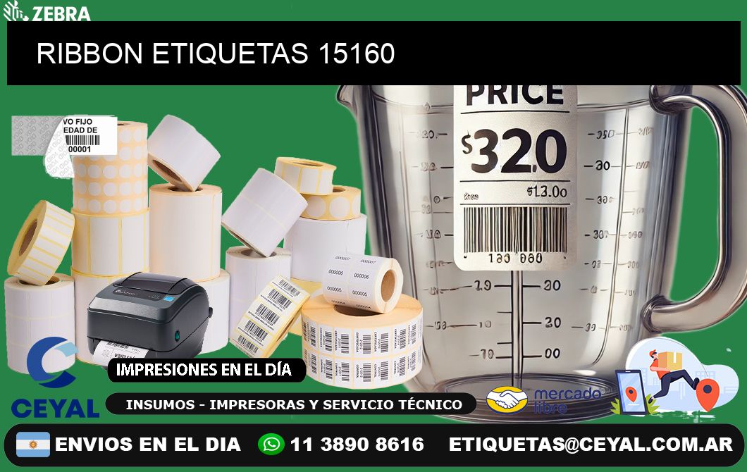 RIBBON ETIQUETAS 15160
