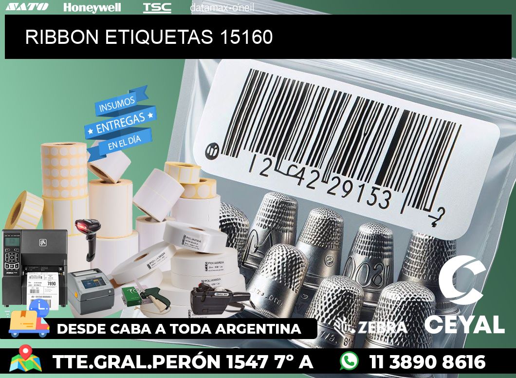 RIBBON ETIQUETAS 15160