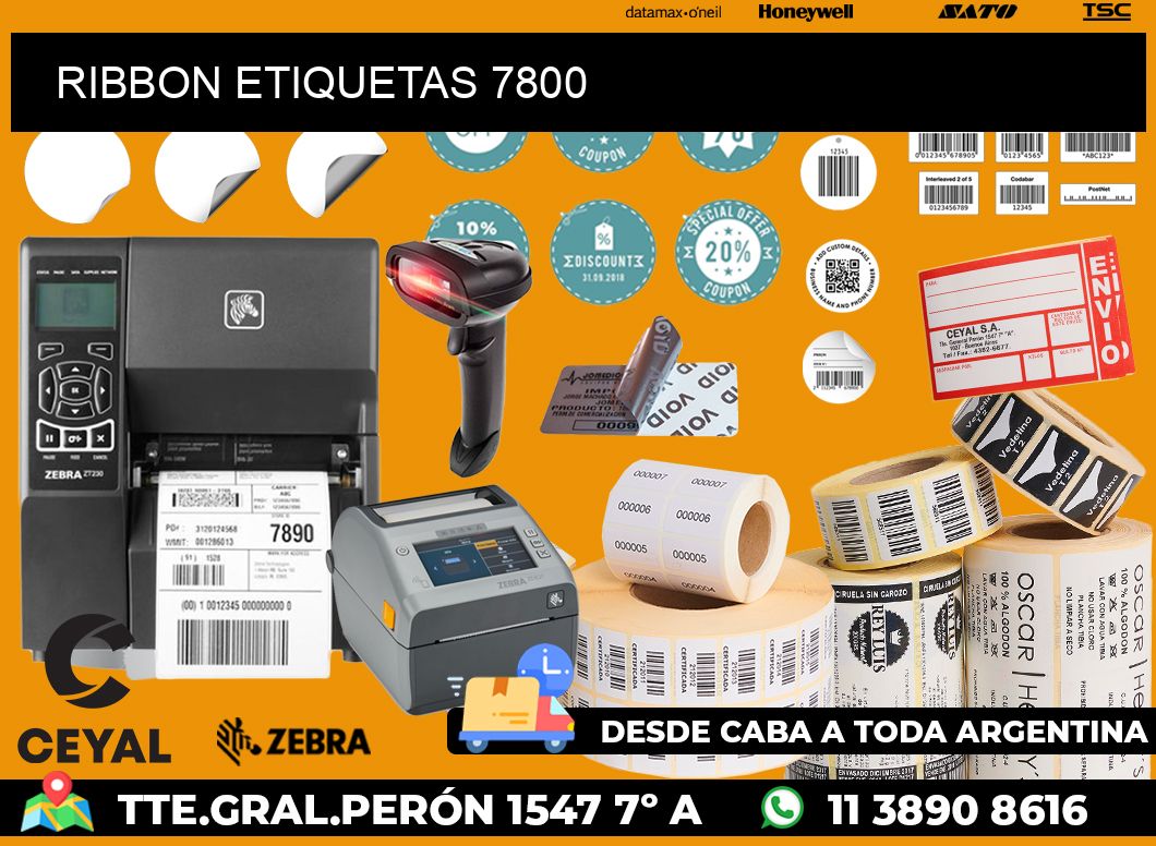 RIBBON ETIQUETAS 7800