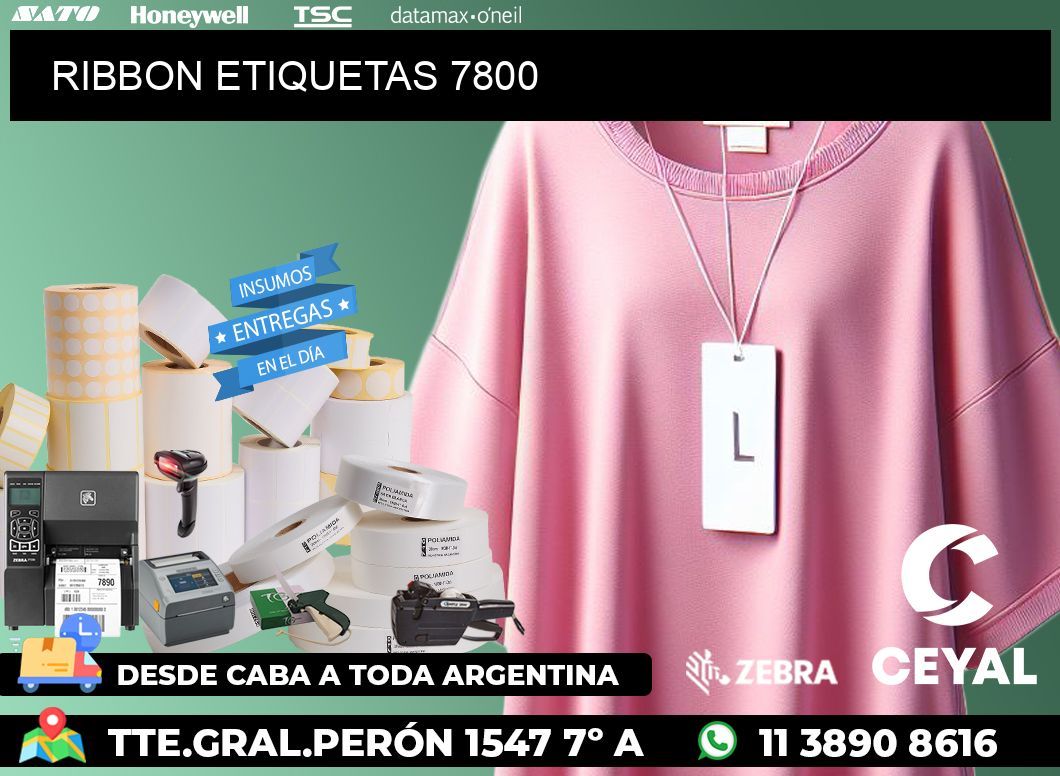 RIBBON ETIQUETAS 7800