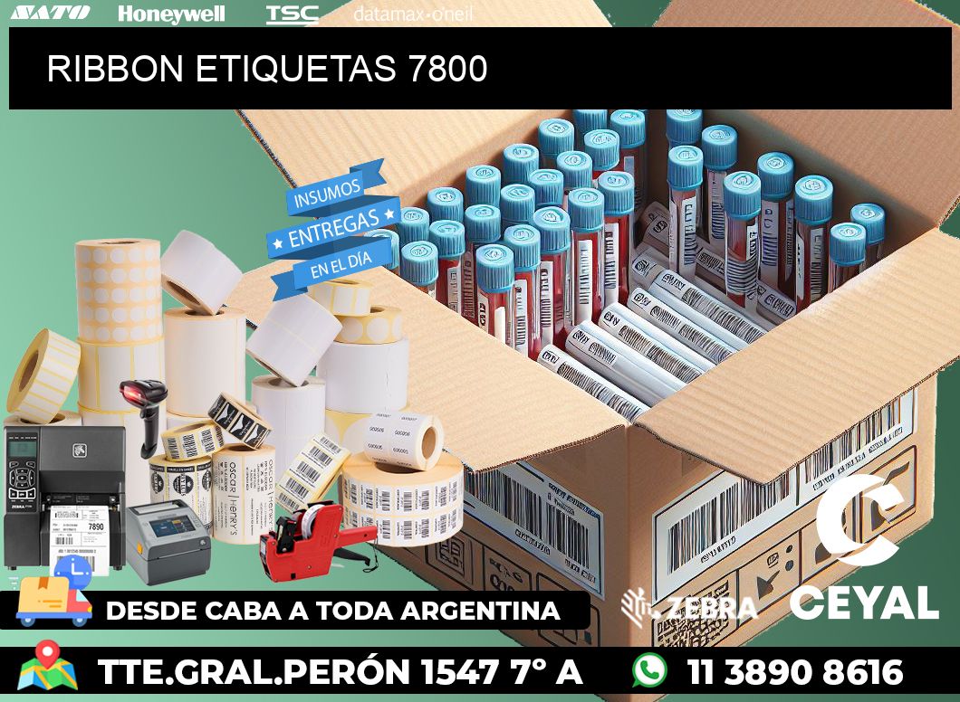 RIBBON ETIQUETAS 7800