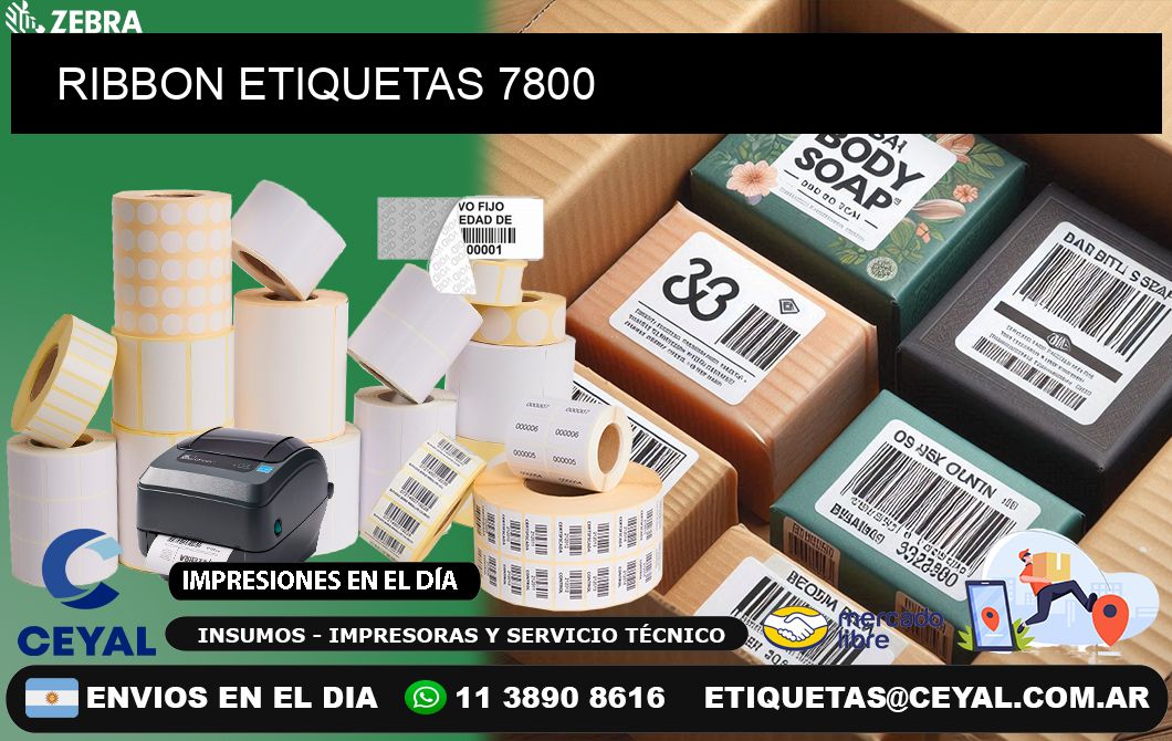 RIBBON ETIQUETAS 7800