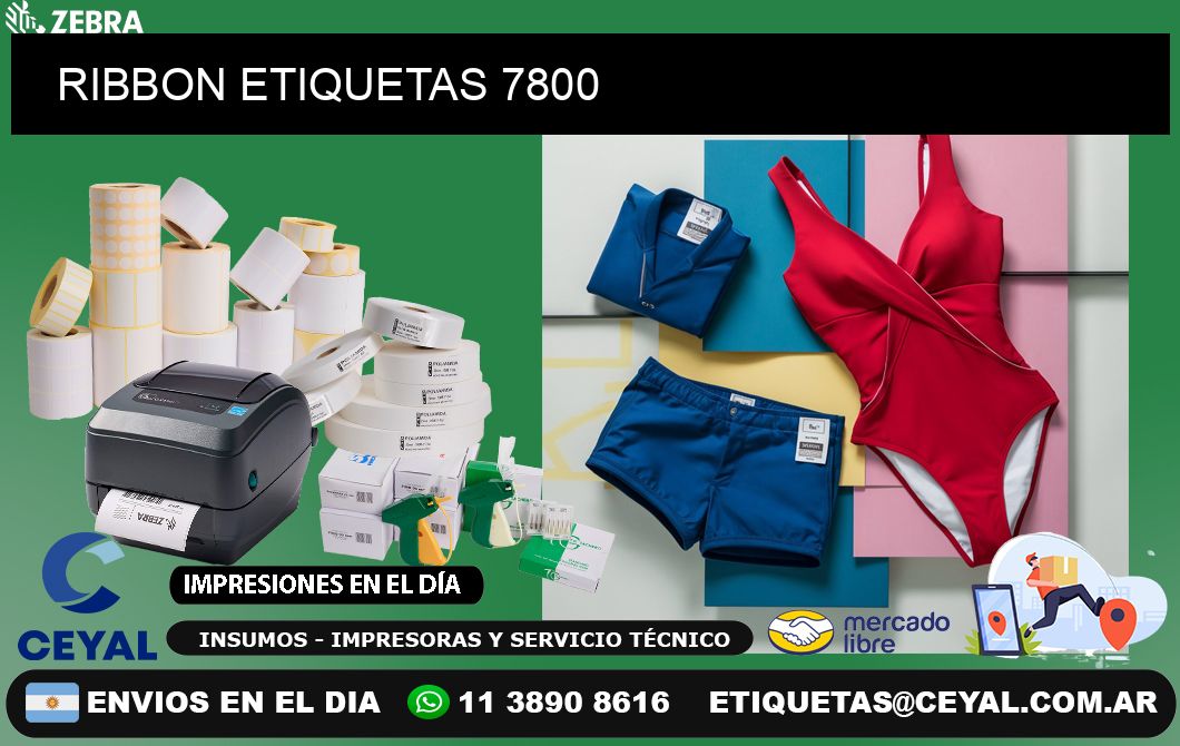 RIBBON ETIQUETAS 7800