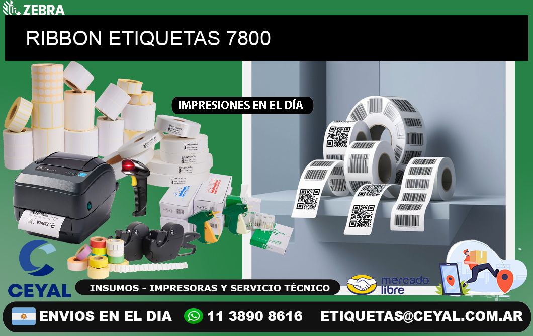 RIBBON ETIQUETAS 7800