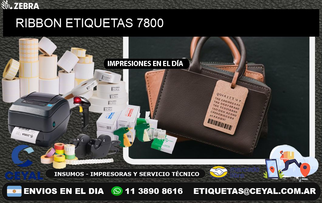 RIBBON ETIQUETAS 7800