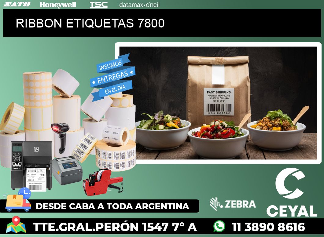RIBBON ETIQUETAS 7800