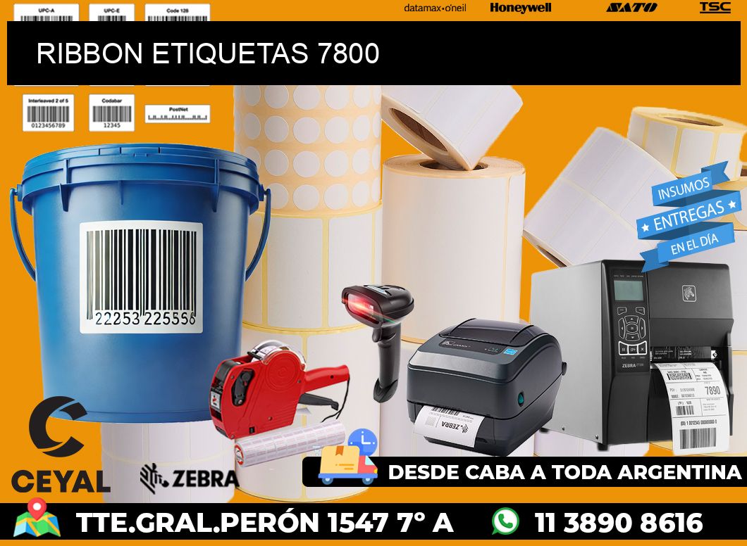 RIBBON ETIQUETAS 7800