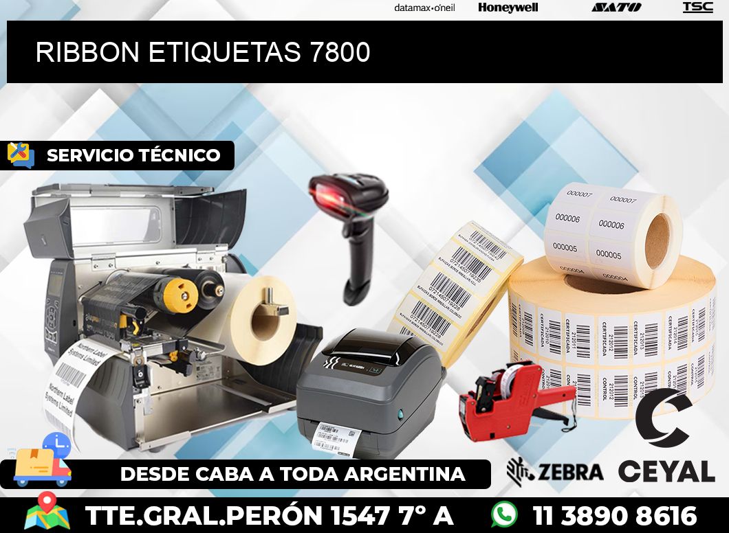 RIBBON ETIQUETAS 7800