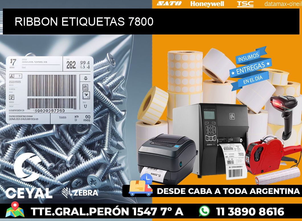RIBBON ETIQUETAS 7800