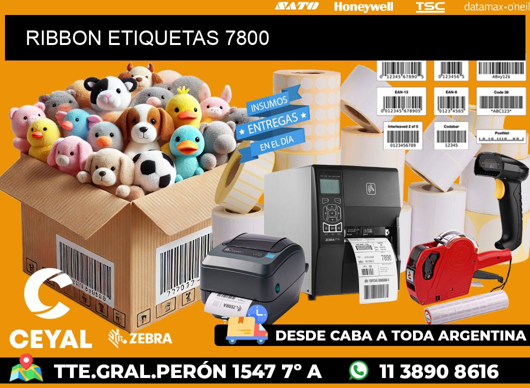 RIBBON ETIQUETAS 7800