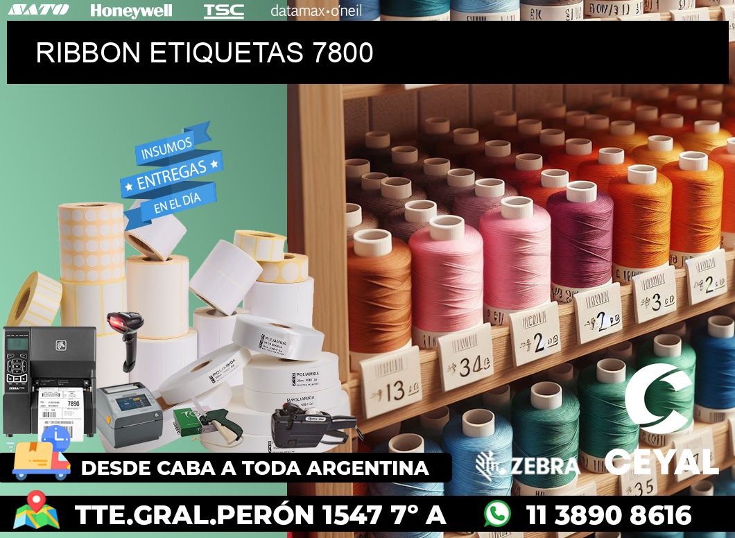 RIBBON ETIQUETAS 7800