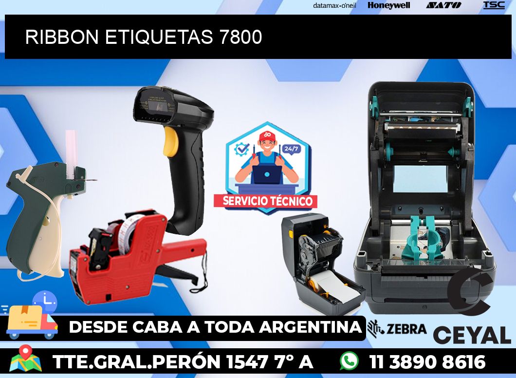 RIBBON ETIQUETAS 7800