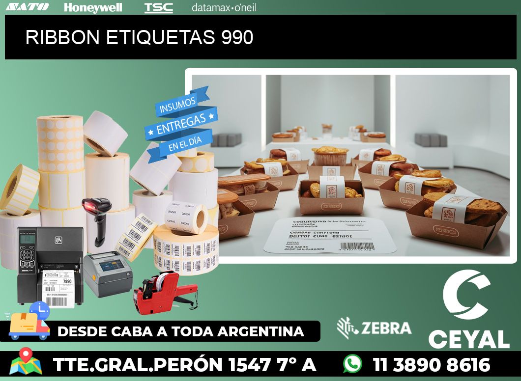 RIBBON ETIQUETAS 990