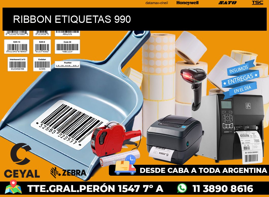 RIBBON ETIQUETAS 990