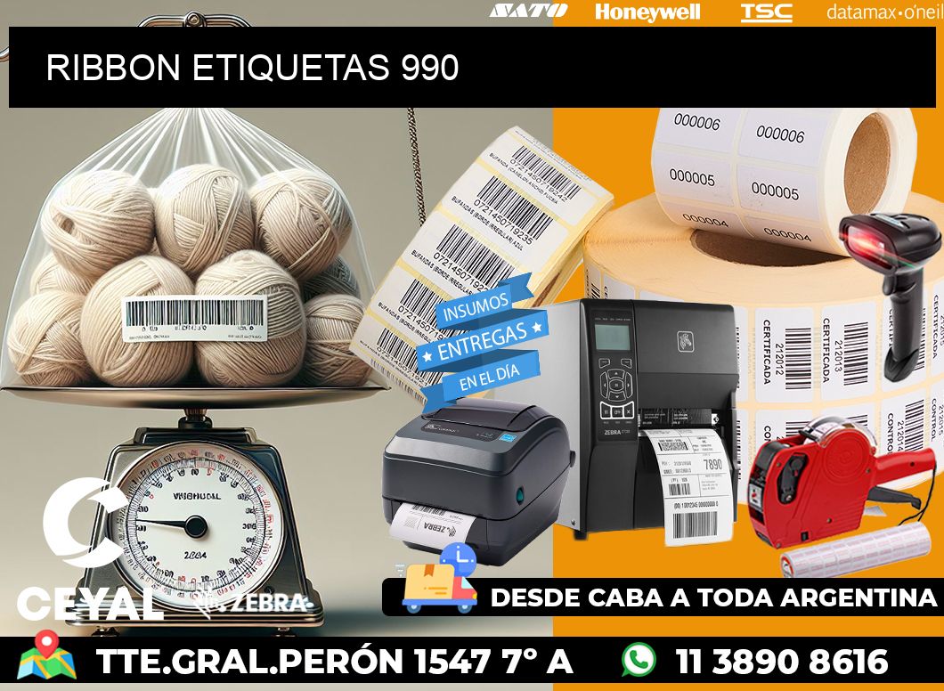 RIBBON ETIQUETAS 990