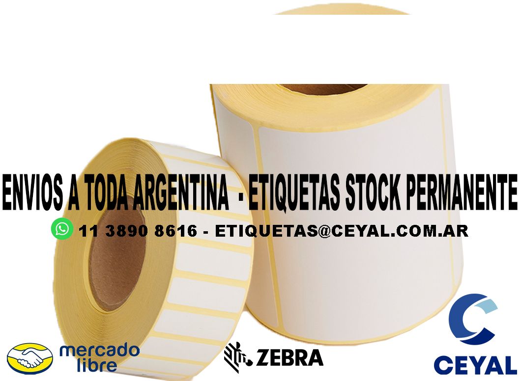 1 ETIQUETAS DE PAPEL TERMICO 55 x 49 X1000 UNIDADES