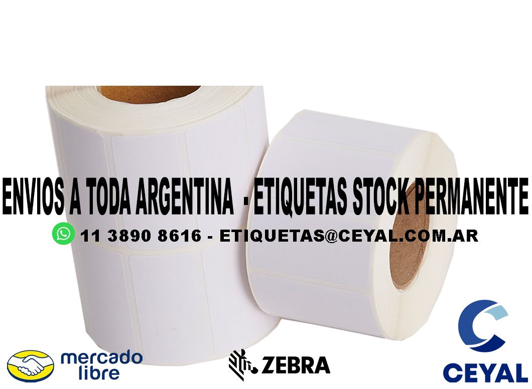 10 CAJAS DE ETIQUETAS TERMICAS 29 x 73 ILUSTRACION X 1000 UNIDADES