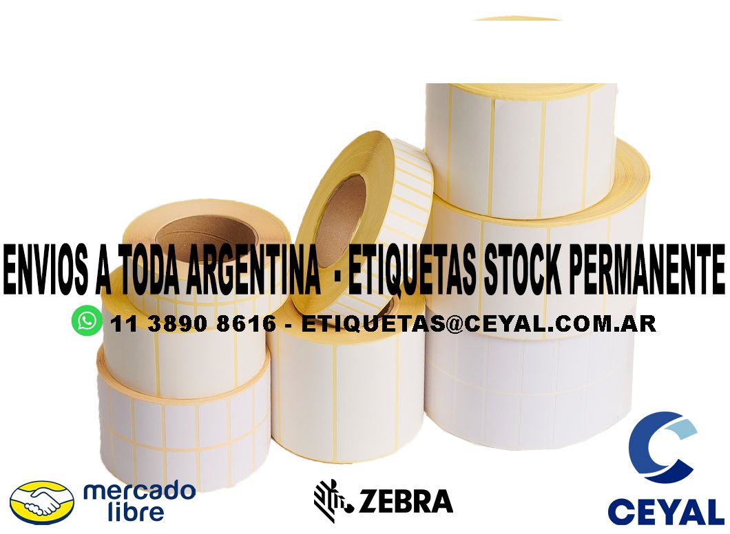76 ETIQUETAS TERMICAS 79 x 24 X2500 UNIDADES