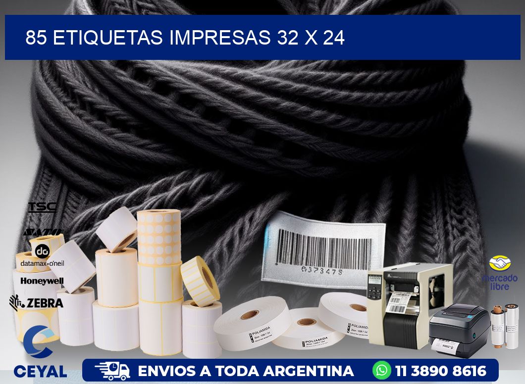 85 ETIQUETAS IMPRESAS 32 x 24
